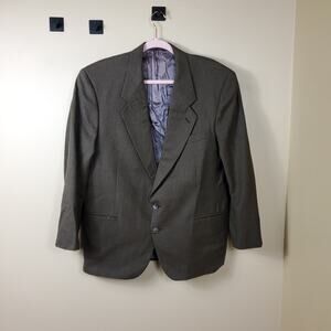Di Mitri Brown Houndstooth Sport Coat Jacket Size 42S
